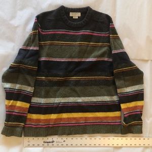 J. Crew Striped Wool Sweater - Size Large